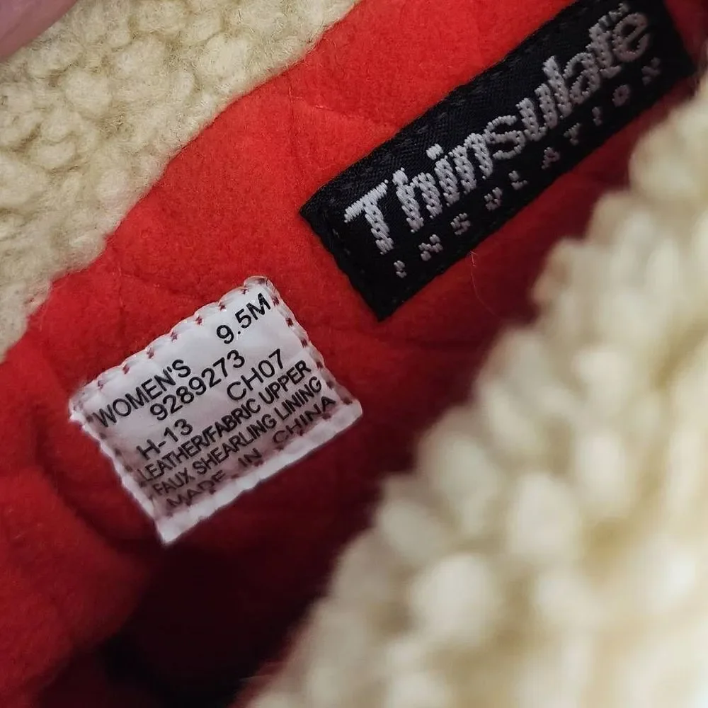 Sperry Top Sider Red Sole Thinsulate Faux Fur Lace Up Quilted Puffer Boot 9.5M